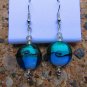 Blue Swirl Glass Earrings