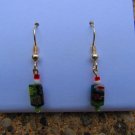 Red & Green Flower Earrings