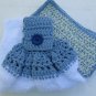 White & Blue Towel Set