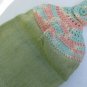 Green & Peach Hanging Towel
