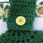 Green Sunflower "Welcome" Hanging Towel