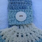 White & Blue Hanging Towel