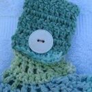White & Green Hanging Towel