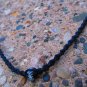 Black Beaded Macramé Bracelet