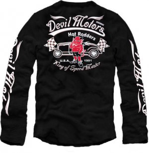 T-Shirt Devil Motor Black Size M