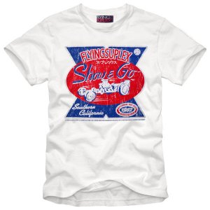 T-Shirt Vintage Flying Suplex Show&Go National Hot Rod 1982 California FS 05 L