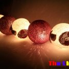  Set of 20 PCs. Dall and Color Thread Balls String Light for party and Christmas