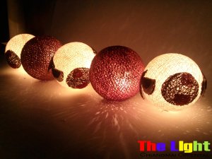  Set of 20 PCs. Dall and Color Thread Balls String Light for party and Christmas