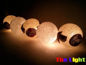  Set of 20 PCs. Dall and Color Thread Balls String Light for party and Christmas