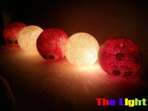  Set of 20 PCs. Dall and Color Thread Balls String Light for party and Christmas