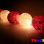  Set of 20 PCs. Dall and Color Thread Balls String Light for party and Christmas