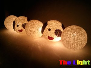  Set of 20 PCs. Dall and Color Thread Balls String Light for party and Christmas