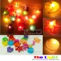 Set of 20 PCs. Star Sun and Moon Mulberry Paper String Light for party and Christmas