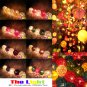Set of 20 PCs. Red and White Rattan Balls String Light for party and Christmas