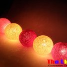 ping Set of 20 PCs. Red & Yellow Thread Balls String Light for party and Christmas