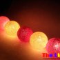 ping Set of 20 PCs. Red & Yellow Thread Balls String Light for party and Christmas