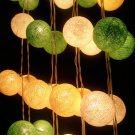 ping Set of 20 PCs. Yellow Green & White Thread Balls String Light for party and Christmas