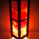 15" High Orchid Leaf Mulberry Paper Lantern Lamp Light