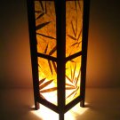 15" High Bamboo Leaf Mulberry Paper Lantern Lamp Light