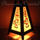 11" High Nature Flower Table Lantern Lamp Light