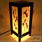 11"High Golden Fish Mulberry Paper Lantern Lamp Light