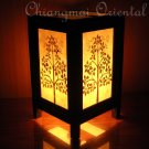 8" High Golden Tree Mulberry Paper Lantern Lamp Light