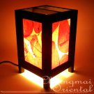 8" High Orchid Leaf Mulberry Paper Lantern Lamp Light