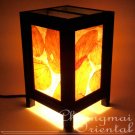 8" High Orchid Leaf Mulberry Paper Lantern Lamp Light