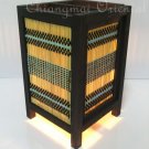 8" High Bamboo Blind Mulberry Paper Lantern Lamp Light