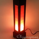 Pink Wooden Box Thread Table Lantern with Lamp & wire