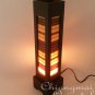 Bamboo Blind Wooden Box Thread Table Lantern with Lamp & wire
