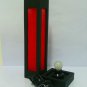 Red Wooden Box Thread Table Lantern with Lamp & wire
