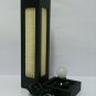 White Wooden Box Thread Table Lantern with Lamp & wire