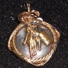 Silver/Gold Concho with Barrel Racer Pendant (A.C.#21)