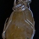 Citrine Pendant wrapped with Sterling Silver Wire (A G #5)