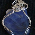 Sodalite Pendant wrapped with Sterling Silver Wire (A G #7)