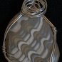Clam Shell Pendant wrapped with Sterling Silver Wire (AG#17))
