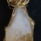 Citrine Pendant wrapped with 14K Gold Filled Wire (AG#30)