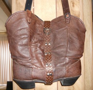 Brown Dingo Cowboy Boot Purse (AB#54)