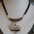 Cowgirl/Heart Pendant Necklace  (AN#30)
