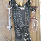 Black and Gray Cowboy Boot Wine Tote (A.W.#17) Custom Made