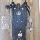 Custom Made! Black with Horseshoe Concho Boot Wine Tote (A.W. #21)