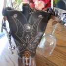 Custom Made! Brown Cowboy Boot Wine Tote (A.W. #22)