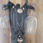 Black and Gray Cowboy Boot Wine Tote (A.W.#24) Custom Made