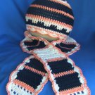 crochet baby girl hat and scarf set