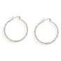 Diamond Cut Hoop Earrings #64622