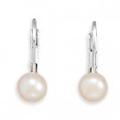 6mm White Cultured Freshwater Pearl on Lever Earrings #6152