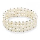 Cultured Freshwater Button Pearl Stretch Bracelet #22667