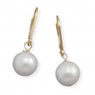Cultured Freshwater Pearl 14/20 Gold Filled Lever Earrings #64902