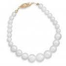 7.5" Bracelet with 6mm - 10.5mm Graduated Cultured Freshwater Pearls #23057